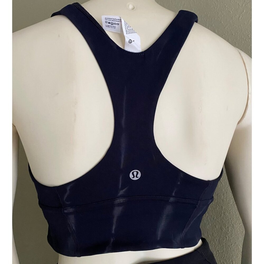 size 4 NWT Lululemon Wunder Train Longline Bra Fade *Medium Support, C/D‎ Cup - Picture 3 of 10